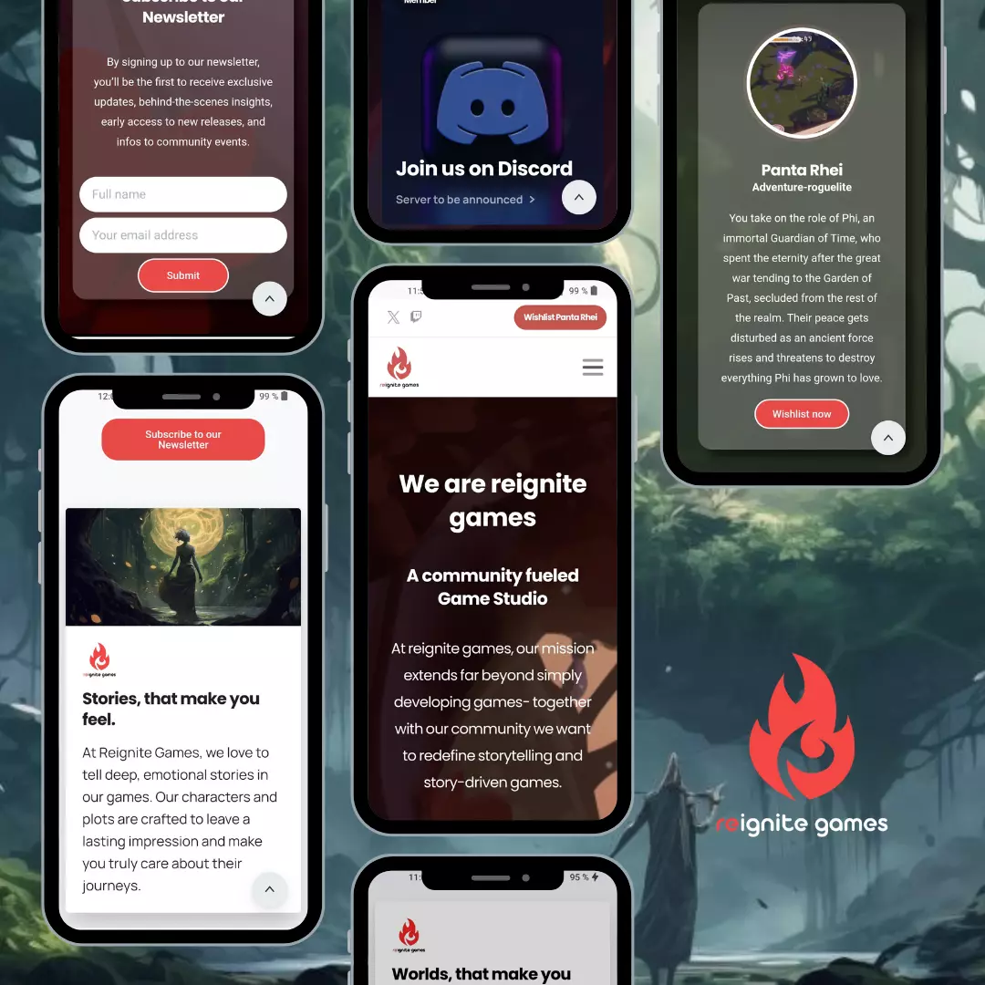A mobile app with a variety of screens showing different types of games.
